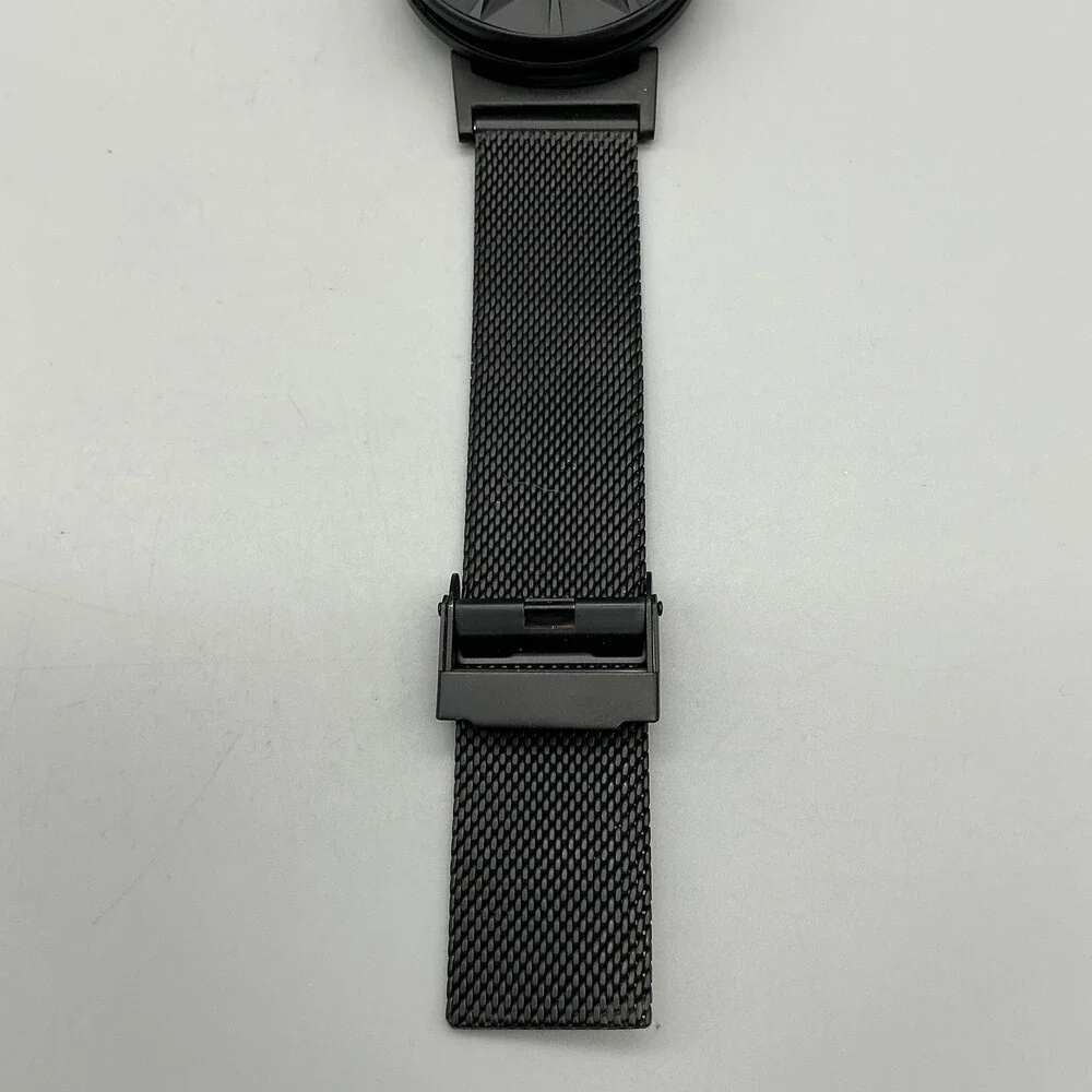 Eone The Bradley Mens Watch 40mm Black Dial Black Mesh Stainless Quartz 50m WR